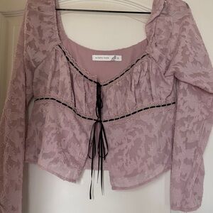 Altar'd State Mauve Lace Blouse
